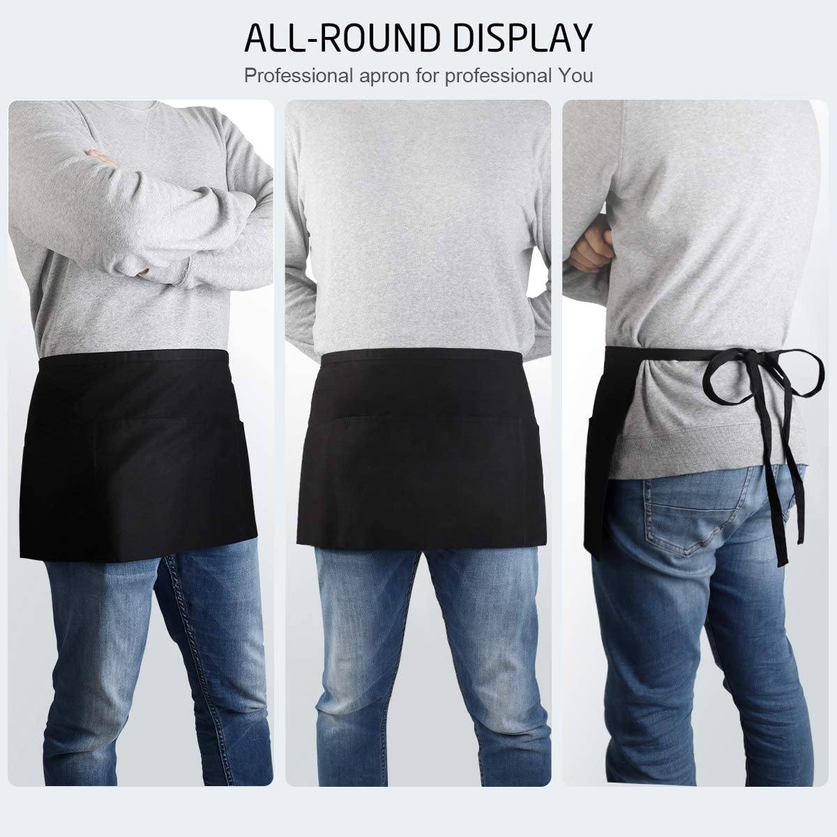 3-Pack: Syntus Server Aprons with 3 Pockets __stock:200 Kitchen & Dining refund_fee:1200