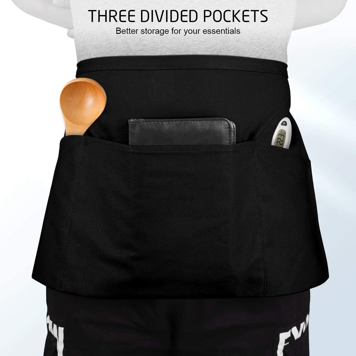 3-Pack: Syntus Server Aprons with 3 Pockets __stock:200 Kitchen & Dining refund_fee:1200