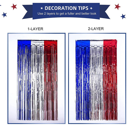 3-Pack: Tinsel Foil Fringe Curtains __stock:200 Holiday Decor & Apparel refund_fee:800