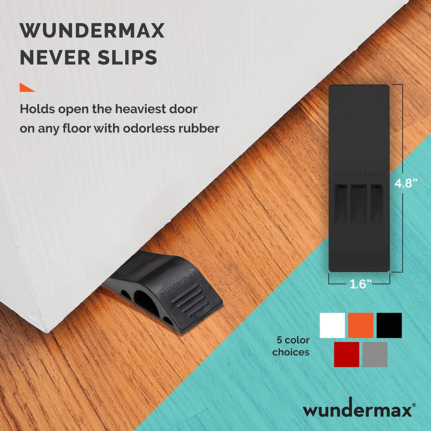 3-Pack: Wundermax Rubber Security Door Stoppers __stock:200 Home Improvement refund_fee:800