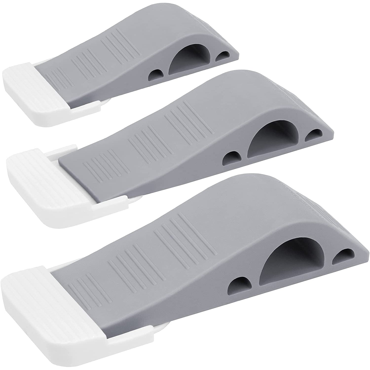 3-Pack: Wundermax Rubber Security Door Stoppers Gray __stock:200 Home Improvement refund_fee:800