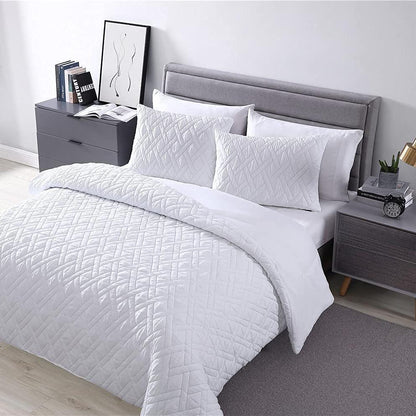 3-Piece: Embossed Quilted Larch Bedding Comforter Set __label2:BOGO 30% OFF __stock:250 Bedding refund_fee:1800