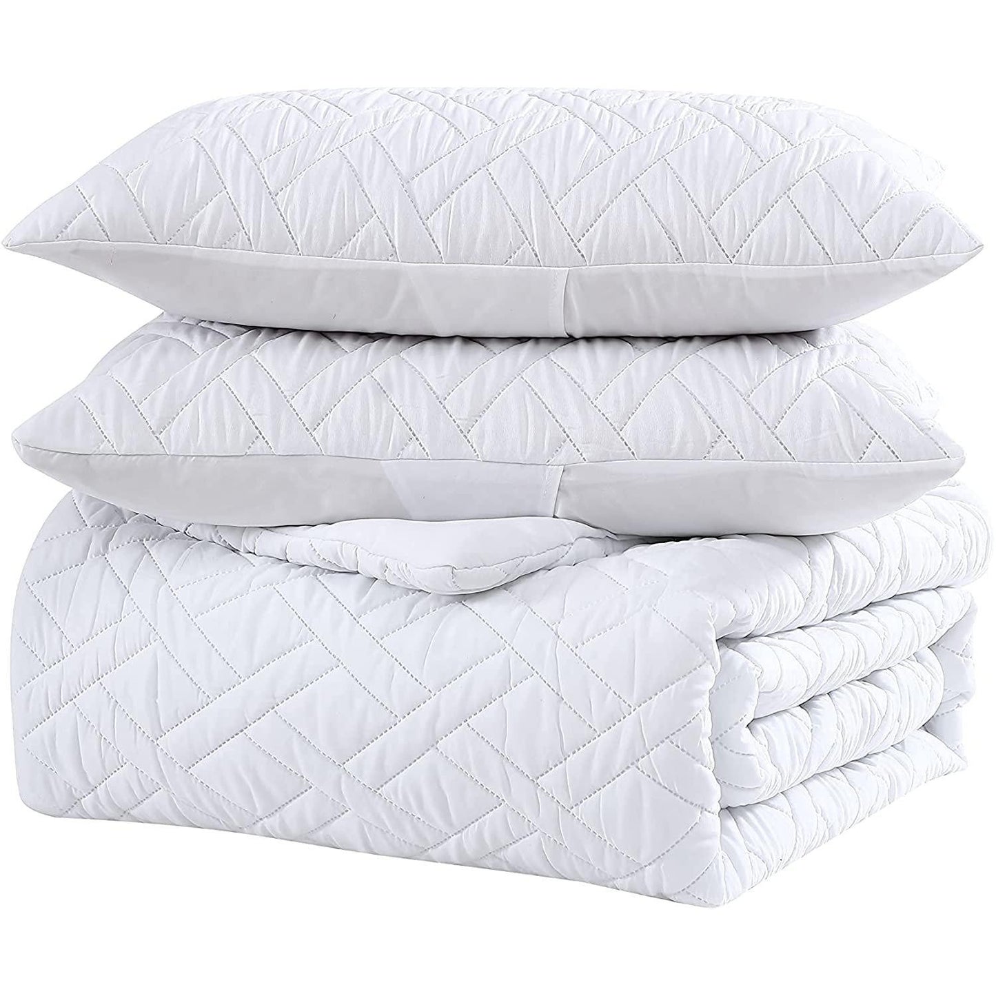 3-Piece: Embossed Quilted Larch Bedding Comforter Set __label2:BOGO 30% OFF __stock:250 Bedding refund_fee:1800