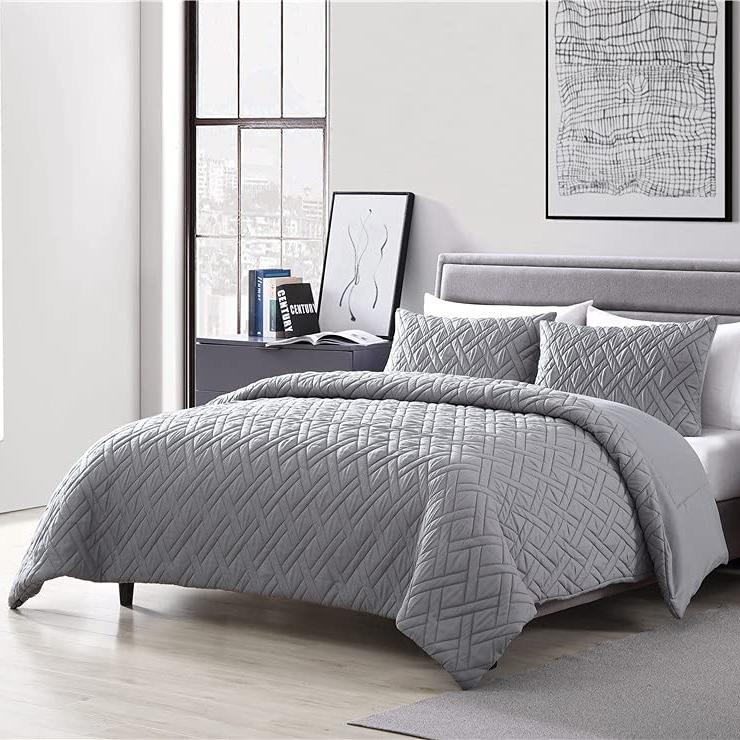 3-Piece: Embossed Quilted Larch Bedding Comforter Set __label2:BOGO 30% OFF __stock:250 Bedding refund_fee:1800