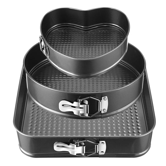 3-Piece: Non-stick Springform Cake Pan Set with Removable Bottom __stock:100 Kitchen & Dining refund_fee:1200