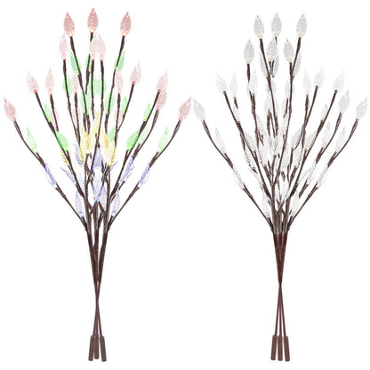 3-Piece Set: 60 LED Solar Garden Lights Tree Branch Leaf Shape Lamp __stock:50 refund_fee:1200 String & Fairy Lights Warranty