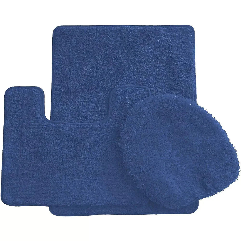 3-Piece Set: Ben&Jonah Elegant Bath Rug Set Navy __stock:50 Bath refund_fee:1200