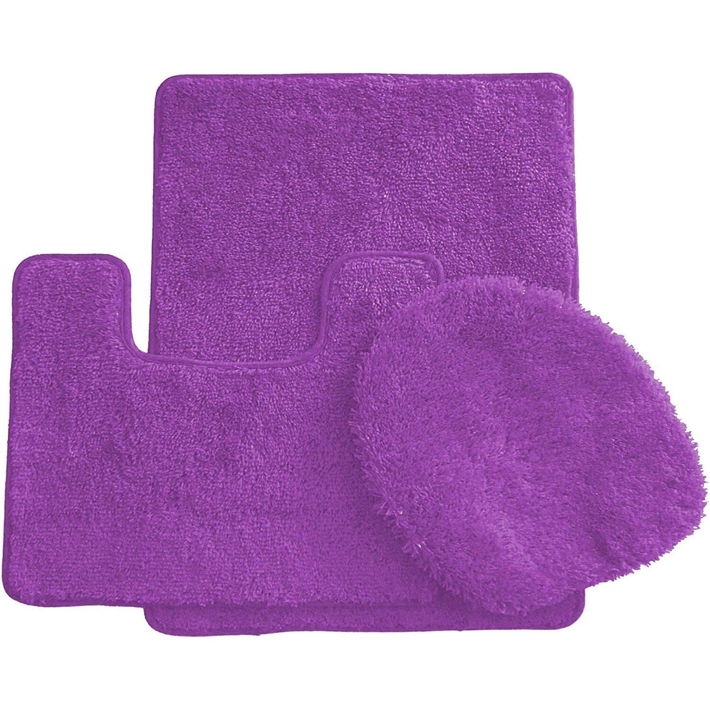 3-Piece Set: Ben&Jonah Elegant Bath Rug Set Purple __stock:50 Bath refund_fee:1200