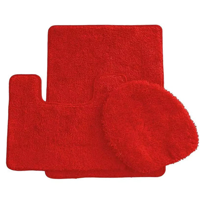 3-Piece Set: Ben&Jonah Elegant Bath Rug Set Red __stock:50 Bath refund_fee:1200