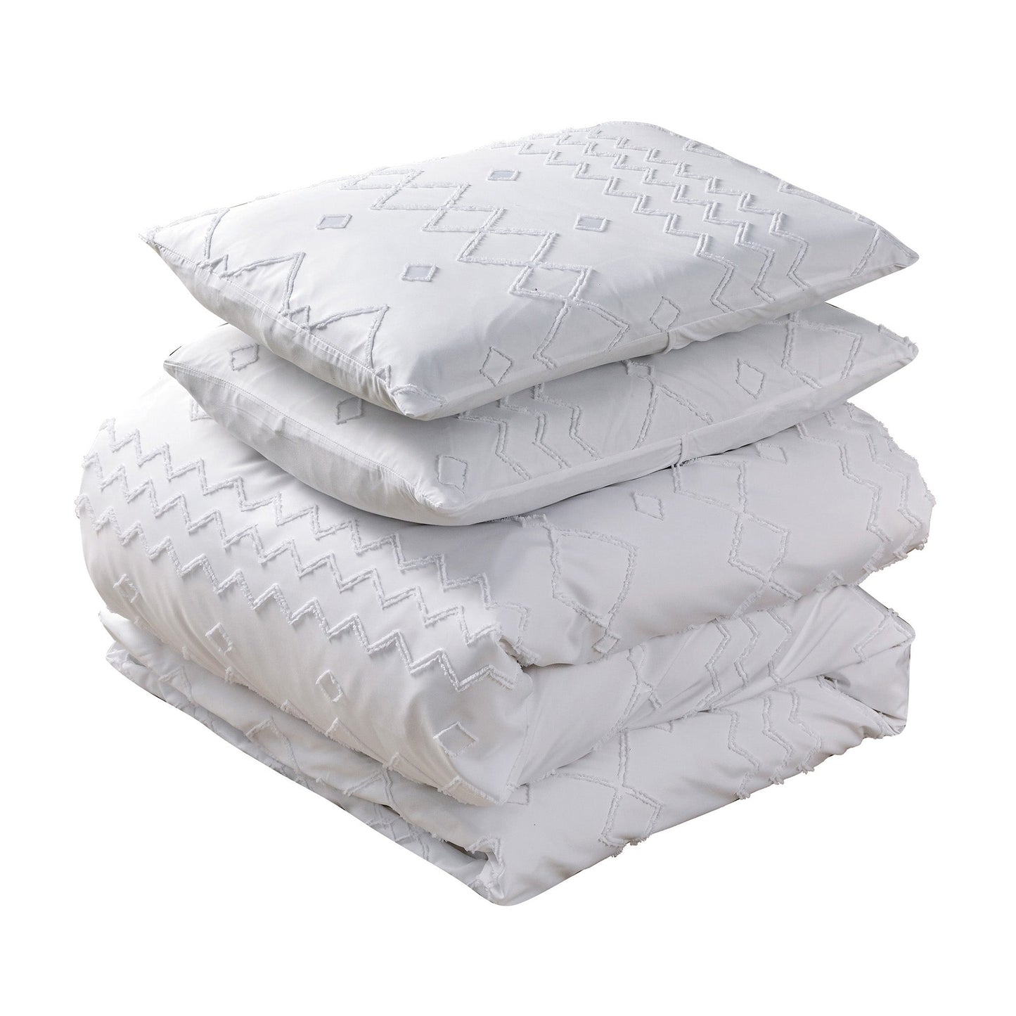 3-Piece Set: Bibb Home Tufted Clipped Duvet Cover __label2:BOGO 30% OFF __stock:300 Bedding refund_fee:1200