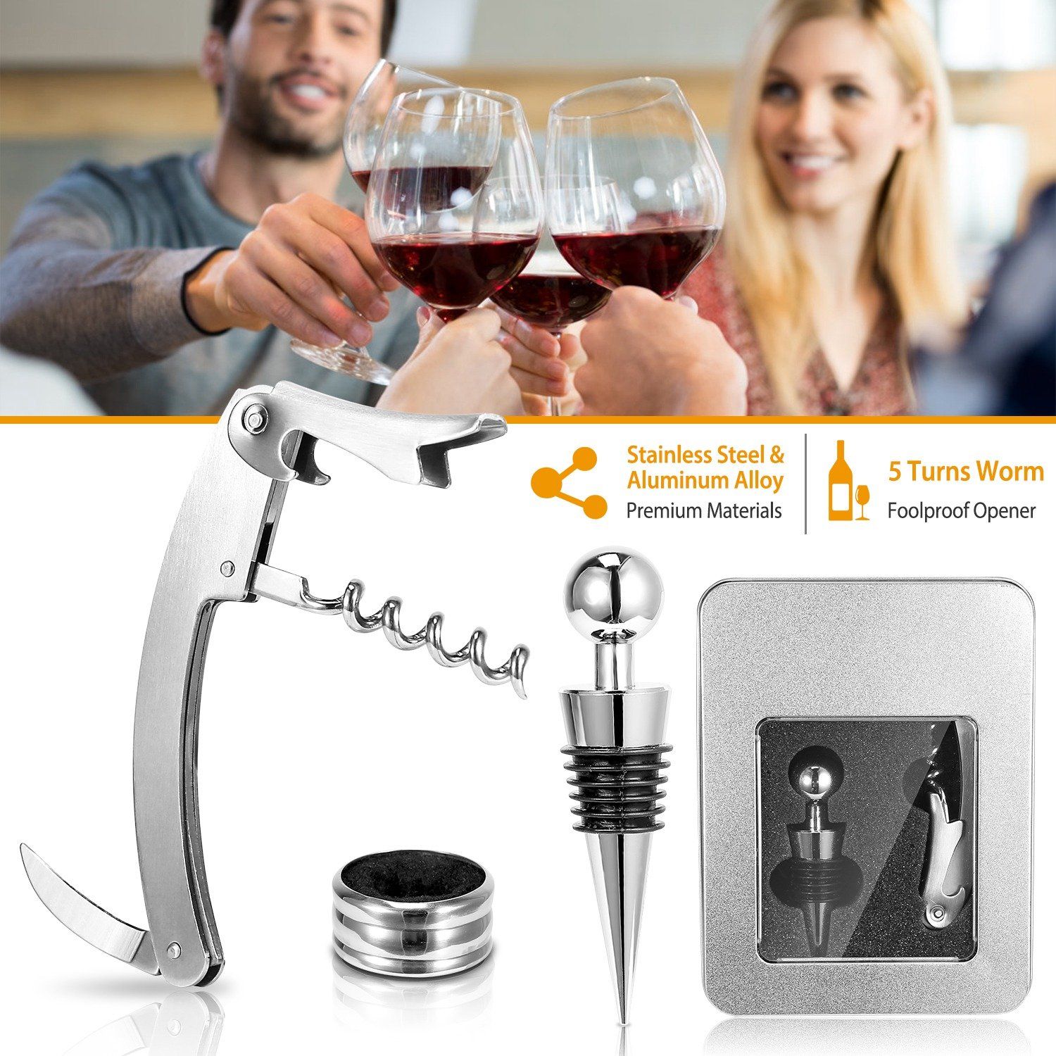 3-Piece Set: Corkscrew Bottle Opener Set __stock:600 Kitchen & Dining refund_fee:800