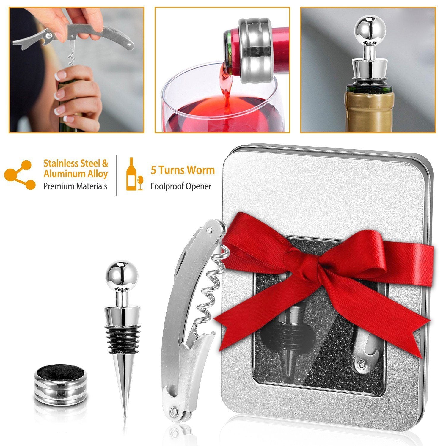 3-Piece Set: Corkscrew Bottle Opener Set __stock:600 Kitchen & Dining refund_fee:800