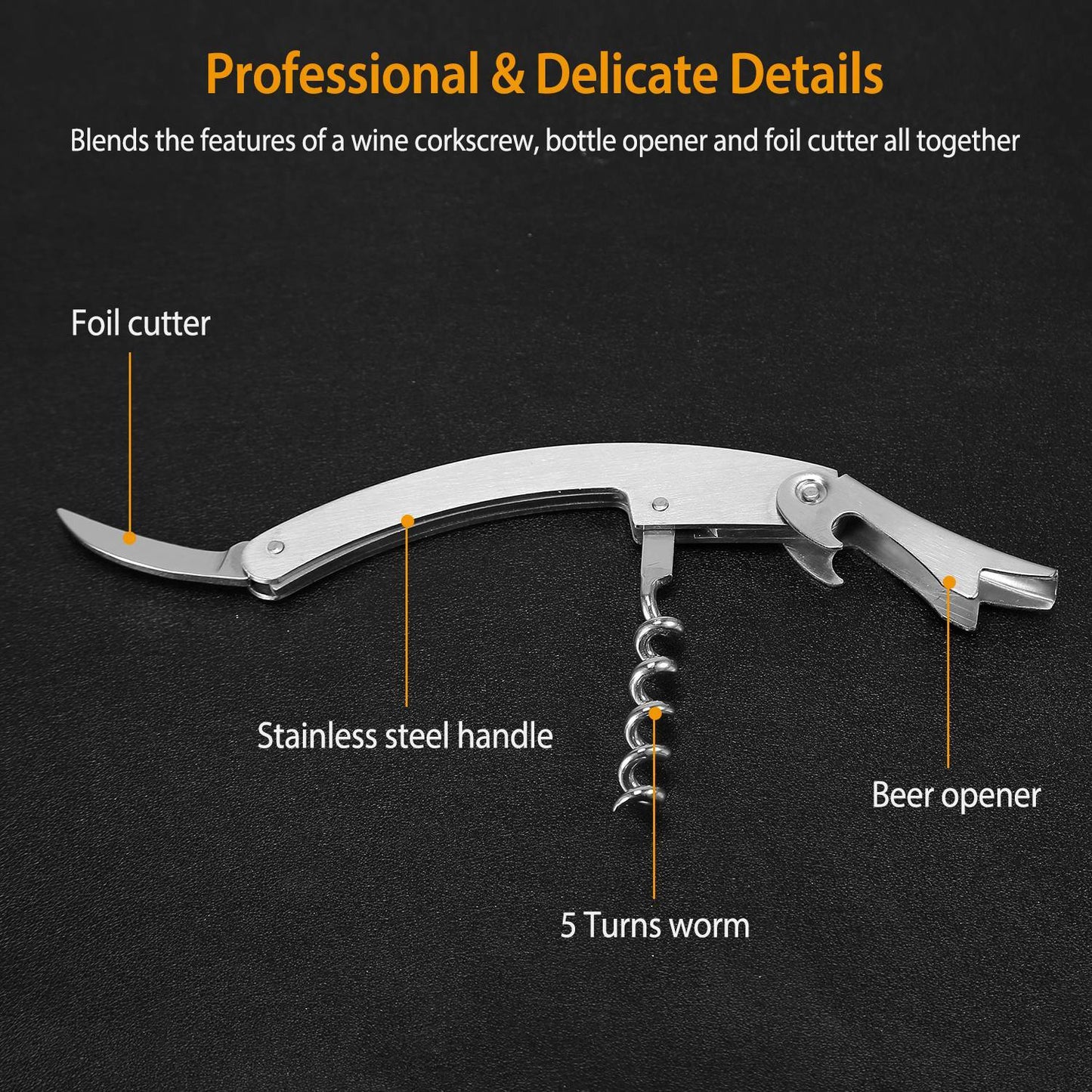 3-Piece Set: Corkscrew Bottle Opener Set __stock:600 Kitchen & Dining refund_fee:800