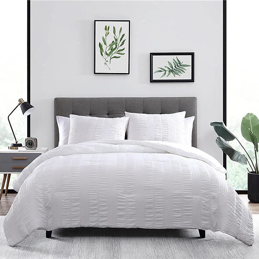 3-Piece Set: Elm Stripe Seersucker Bedding Collection __label2:BOGO 30% OFF __stock:250 Bedding refund_fee:1800