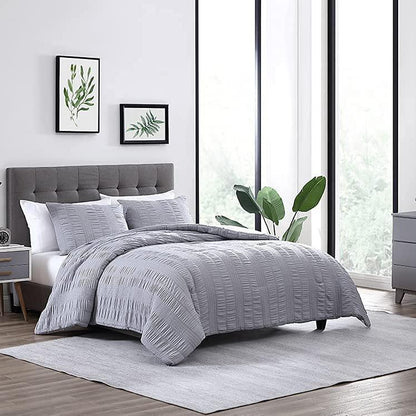 3-Piece Set: Elm Stripe Seersucker Bedding Collection __label2:BOGO 30% OFF __stock:250 Bedding refund_fee:1800