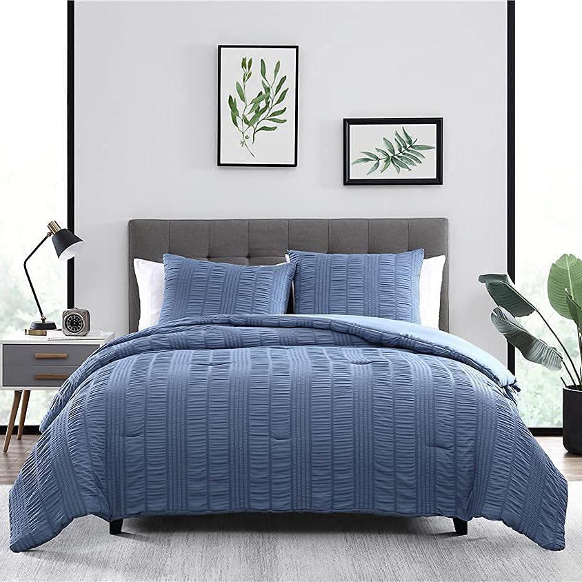 3-Piece Set: Elm Stripe Seersucker Bedding Collection __label2:BOGO 30% OFF __stock:250 Bedding refund_fee:1800