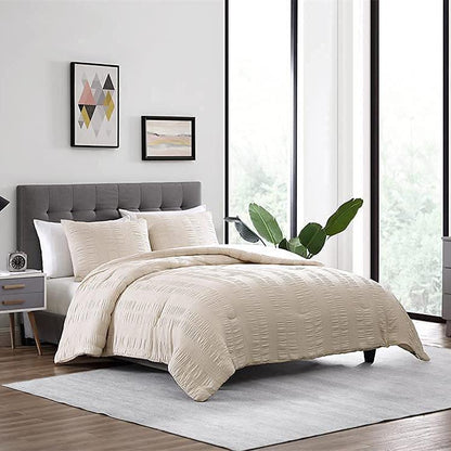 3-Piece Set: Elm Stripe Seersucker Bedding Collection __label2:BOGO 30% OFF __stock:250 Bedding refund_fee:1800