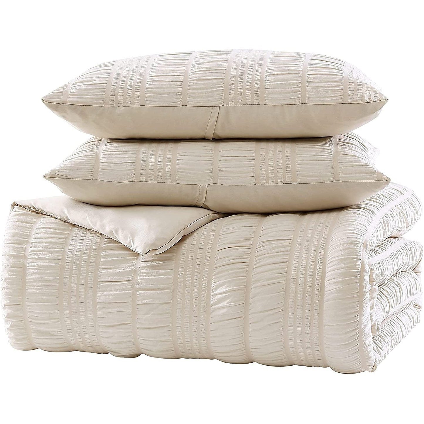 3-Piece Set: Elm Stripe Seersucker Bedding Collection __label2:BOGO 30% OFF __stock:250 Bedding refund_fee:1800