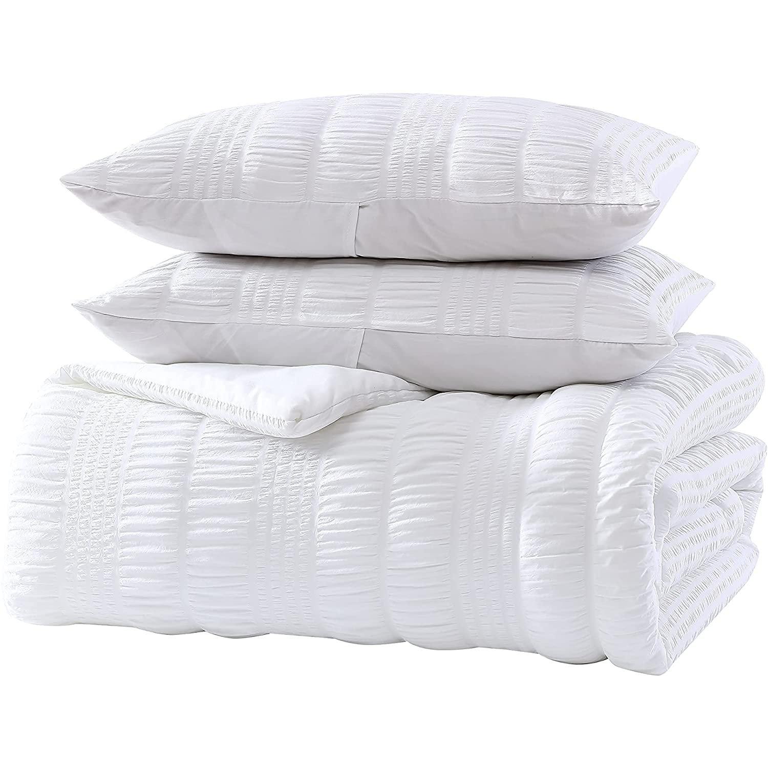 3-Piece Set: Elm Stripe Seersucker Bedding Collection __label2:BOGO 30% OFF __stock:250 Bedding refund_fee:1800