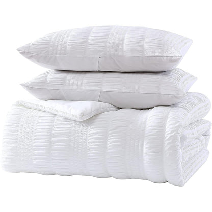 3-Piece Set: Elm Stripe Seersucker Bedding Collection __label2:BOGO 30% OFF __stock:250 Bedding refund_fee:1800