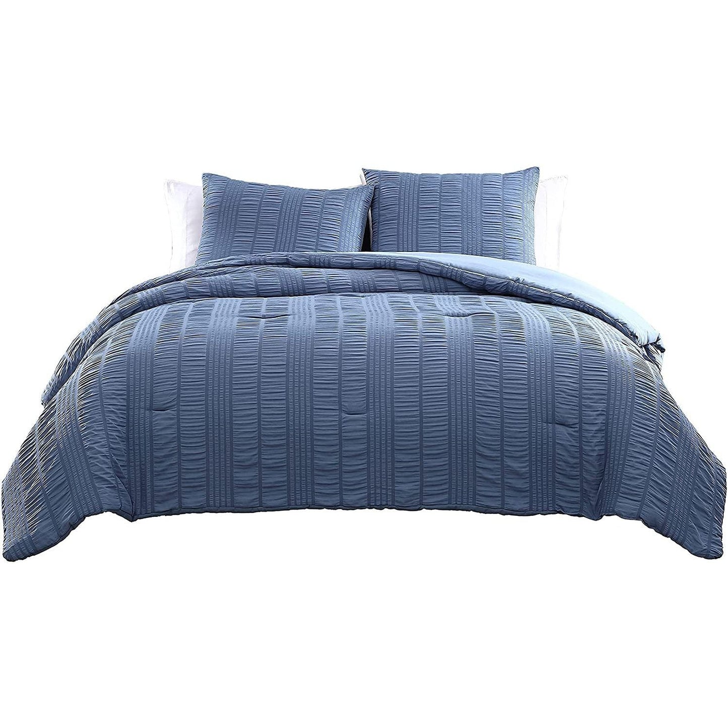 3-Piece Set: Elm Stripe Seersucker Bedding Collection __label2:BOGO 30% OFF __stock:250 Bedding refund_fee:1800