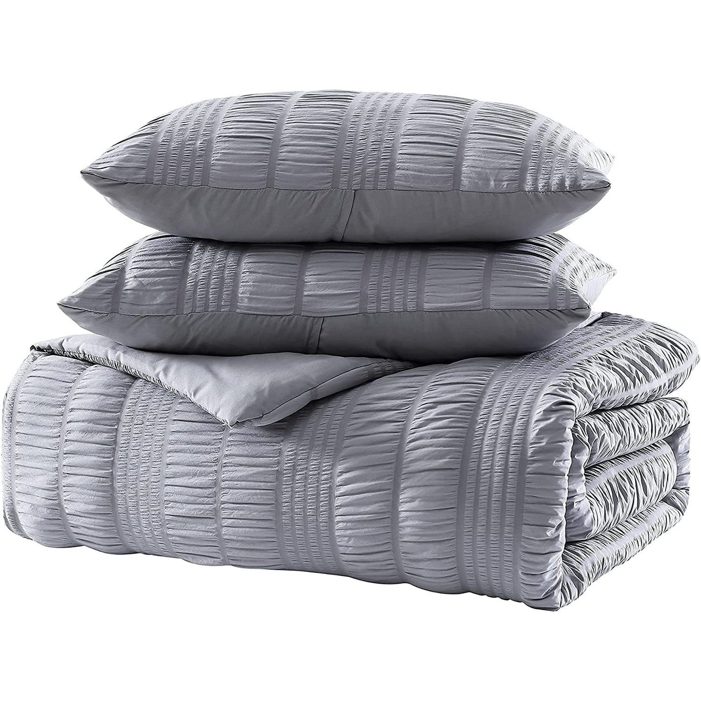 3-Piece Set: Elm Stripe Seersucker Bedding Collection __label2:BOGO 30% OFF __stock:250 Bedding refund_fee:1800