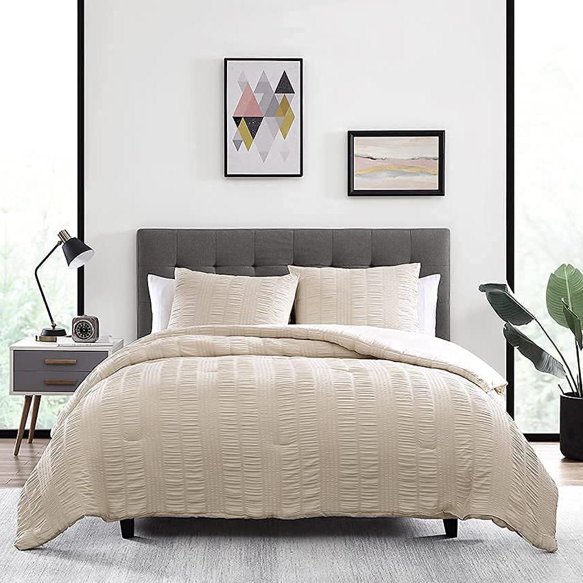 3-Piece Set: Elm Stripe Seersucker Bedding Collection __label2:BOGO 30% OFF __stock:250 Bedding refund_fee:1800