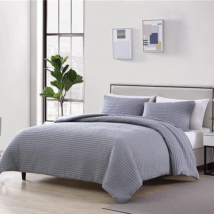 3-Piece Set: Palm Comforter Set Charcoal __label2:BOGO 30% OFF __stock:250 Bedding refund_fee:1800