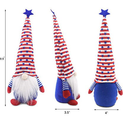 3-Piece Set: Patriotic Gnome Plush Standing Statues __stock:200 Holiday Decor & Apparel refund_fee:800