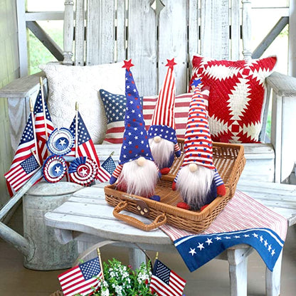 3-Piece Set: Patriotic Gnome Plush Standing Statues __stock:200 Holiday Decor & Apparel refund_fee:800