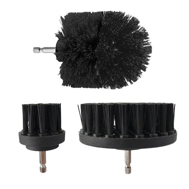 3-Piece Set: Power Scrubber Wash Cleaning Brushes Tool Kit Black __stock:200 Home Improvement refund_fee:800 Warranty