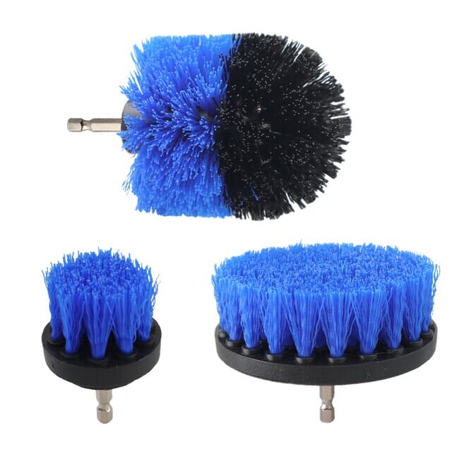 3-Piece Set: Power Scrubber Wash Cleaning Brushes Tool Kit Blue __stock:200 Home Improvement refund_fee:800 Warranty