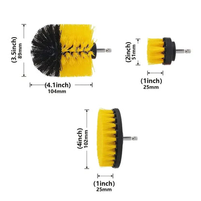 3-Piece Set: Power Scrubber Wash Cleaning Brushes Tool Kit __stock:200 Home Improvement refund_fee:800 Warranty