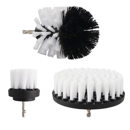 3-Piece Set: Power Scrubber Wash Cleaning Brushes Tool Kit White __stock:200 Home Improvement refund_fee:800 Warranty