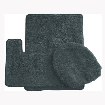 3-Piece Set: Simple Elegance by Ben&Jonah Bath Rug Dark Gray __stock:100 Bath refund_fee:1200 show-color-swatches