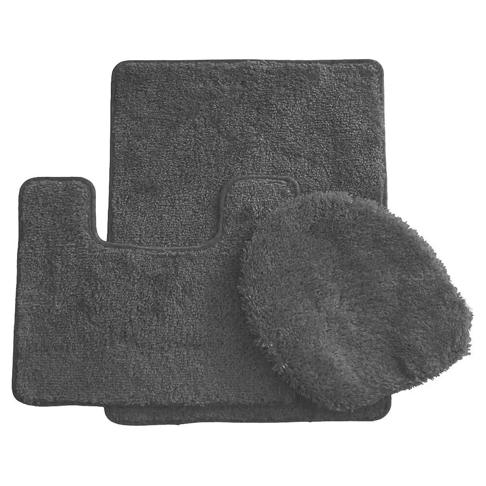 3-Piece Set: Simple Elegance by Ben&Jonah Bath Rug Gray __stock:100 Bath refund_fee:1200 show-color-swatches