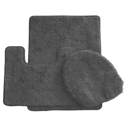 3-Piece Set: Simple Elegance by Ben&Jonah Bath Rug Gray __stock:100 Bath refund_fee:1200 show-color-swatches