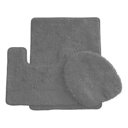 3-Piece Set: Simple Elegance by Ben&Jonah Bath Rug Light Gray __stock:100 Bath refund_fee:1200 show-color-swatches