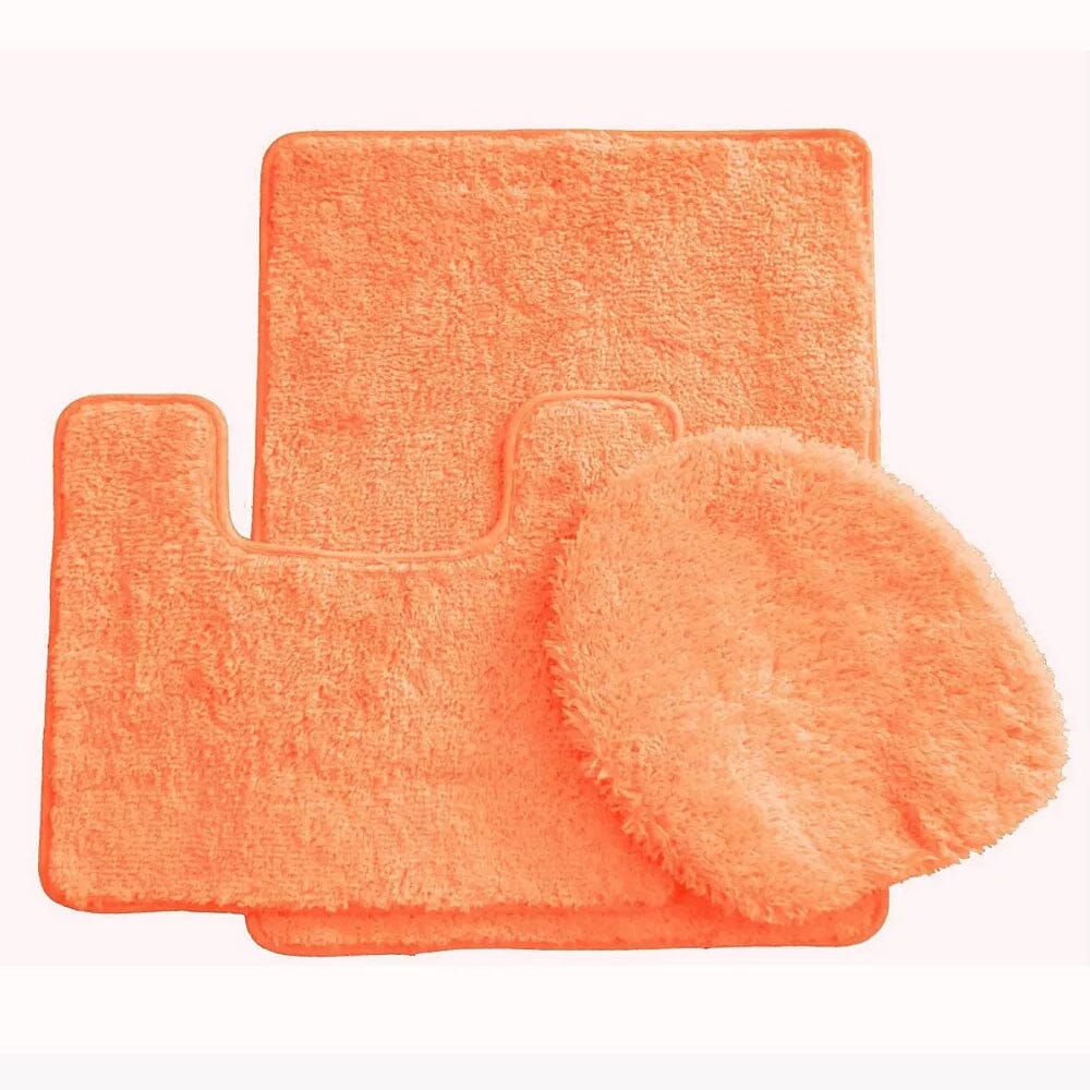 3-Piece Set: Simple Elegance by Ben&Jonah Bath Rug Orange __stock:100 Bath refund_fee:1200 show-color-swatches