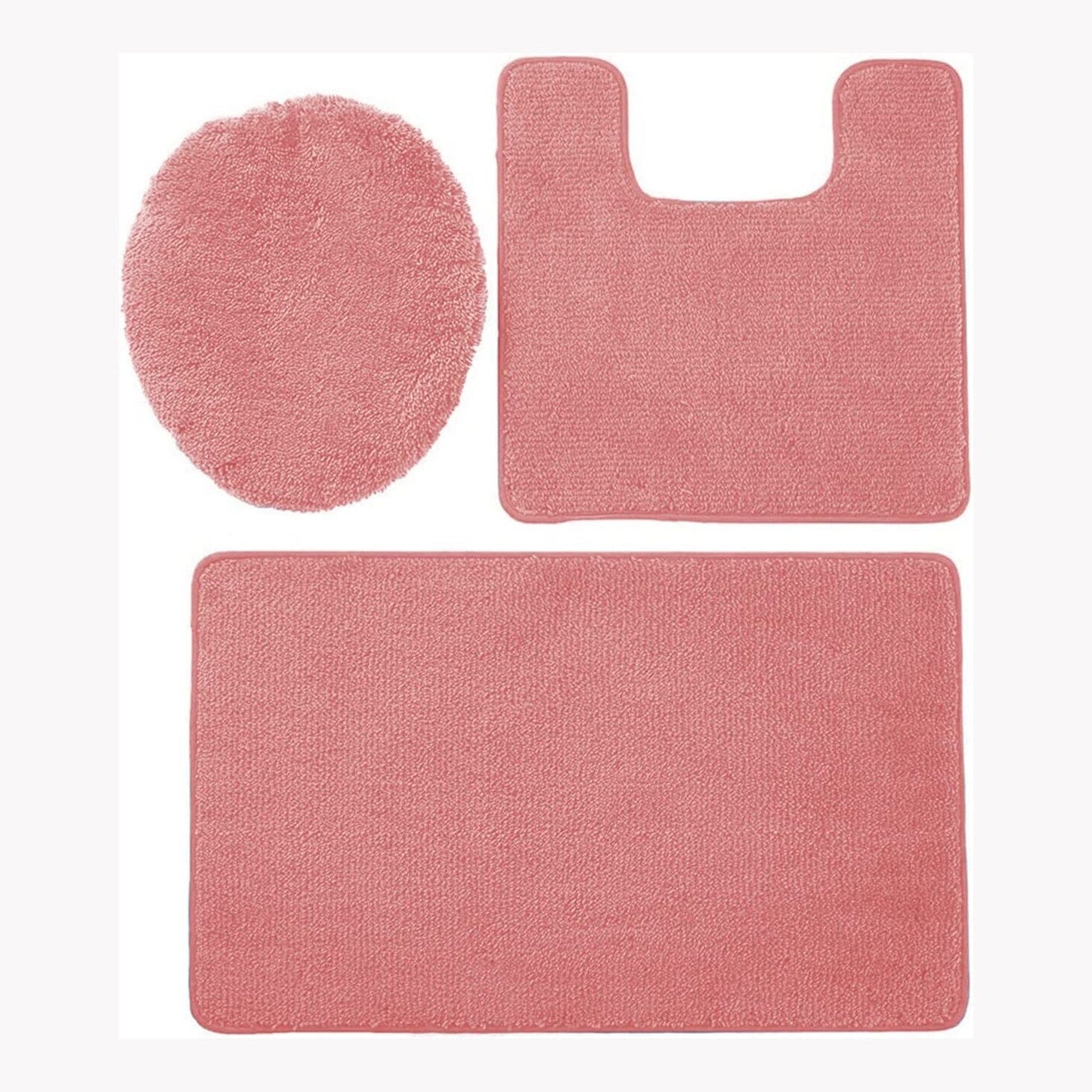 3-Piece Set: Simple Elegance by Ben&Jonah Bath Rug Peach __stock:100 Bath refund_fee:1200 show-color-swatches