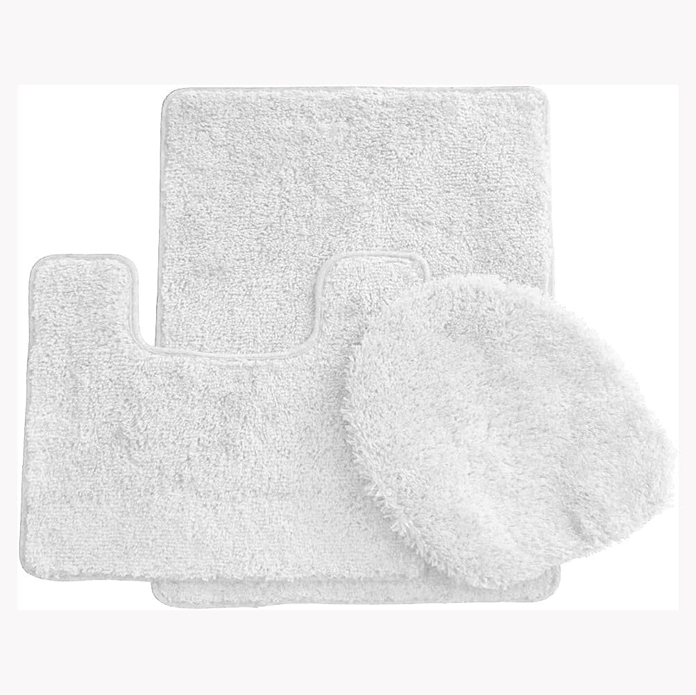 3-Piece Set: Simple Elegance by Ben&Jonah Bath Rug White __stock:100 Bath refund_fee:1200 show-color-swatches