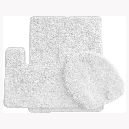 3-Piece Set: Simple Elegance by Ben&Jonah Bath Rug White __stock:100 Bath refund_fee:1200 show-color-swatches