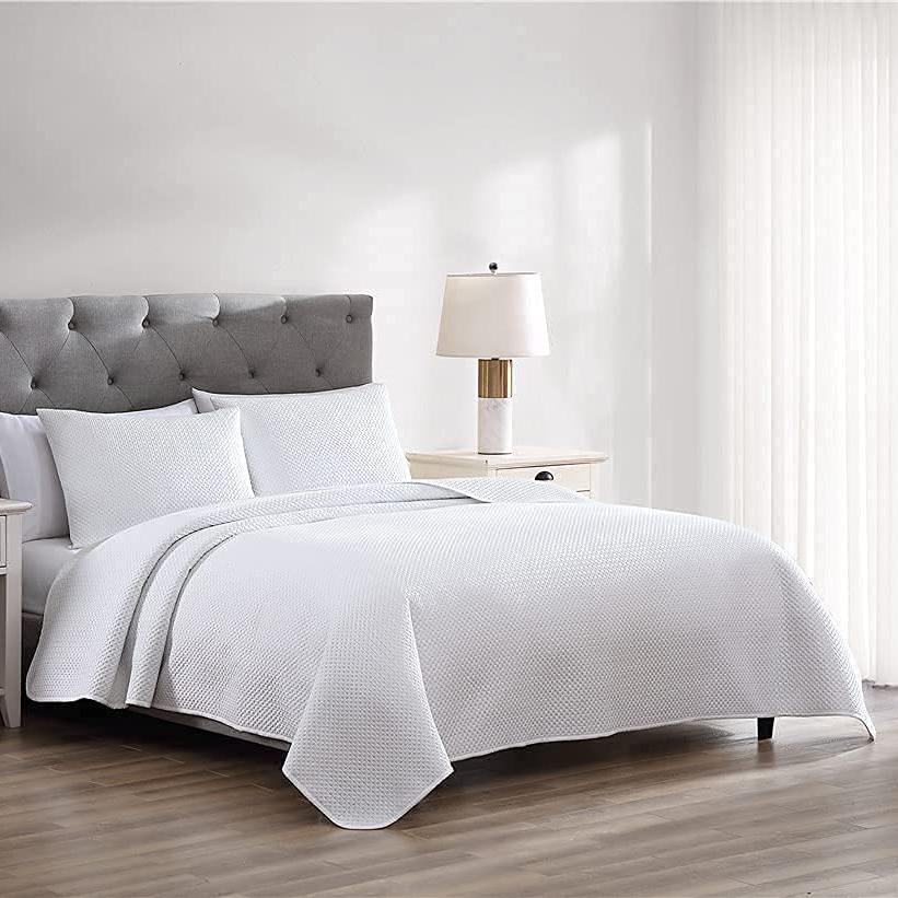 3-Piece: The Nesting Company Aspen Bedding Collection Embossed Quilt Coverlet Bedspread Set __label2:BOGO 30% OFF __stock:350 Bedding refund_fee:1800