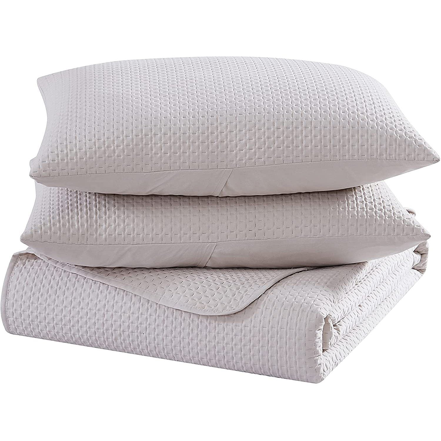 3-Piece: The Nesting Company Aspen Bedding Collection Embossed Quilt Coverlet Bedspread Set __label2:BOGO 30% OFF __stock:350 Bedding refund_fee:1800