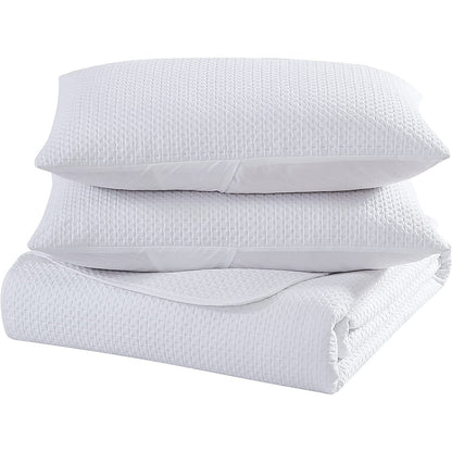 3-Piece: The Nesting Company Aspen Bedding Collection Embossed Quilt Coverlet Bedspread Set __label2:BOGO 30% OFF __stock:350 Bedding refund_fee:1800