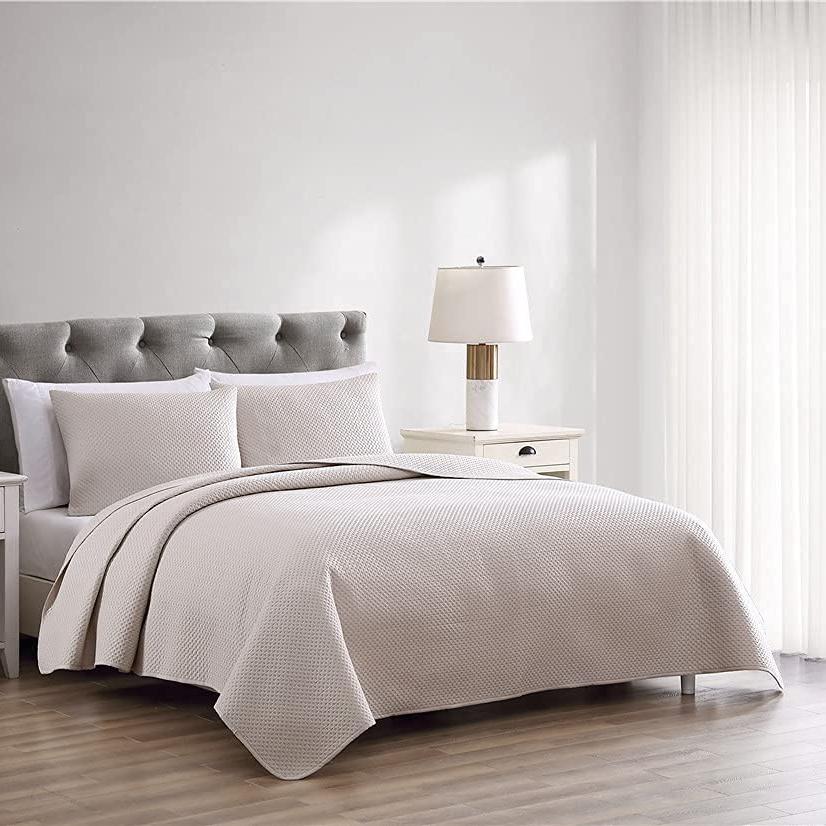 3-Piece: The Nesting Company Aspen Bedding Collection Embossed Quilt Coverlet Bedspread Set __label2:BOGO 30% OFF __stock:350 Bedding refund_fee:1800