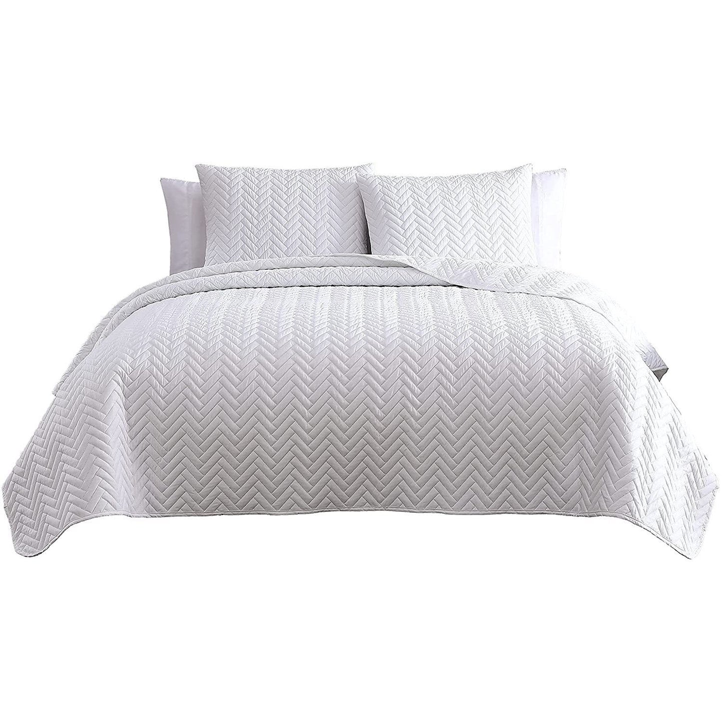 3-Piece: The Nesting Company Birch Bedding Collection Embossed Quilt Coverlet Bedspread Set __label2:BOGO 30% OFF __stock:350 Bedding refund_fee:1800