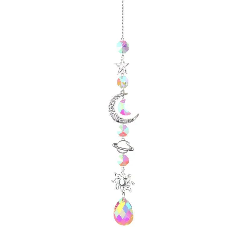 3-Pieces: Crystal Wind Chime Pendant Catcher Diamond Prisms __stock:200 Furniture and Décor refund_fee:800