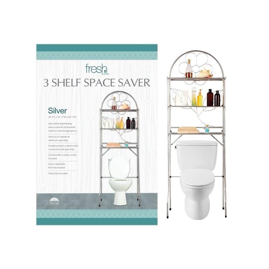 3 Shelf Over the Toilet Bathroom Space Saver __stock:200 Bath refund_fee:2200 show-color-swatches