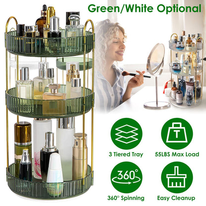 3-Tier 360° Spinning Rotating Makeup Organizer __stock:50 Closet & Storage Low stock refund_fee:1200